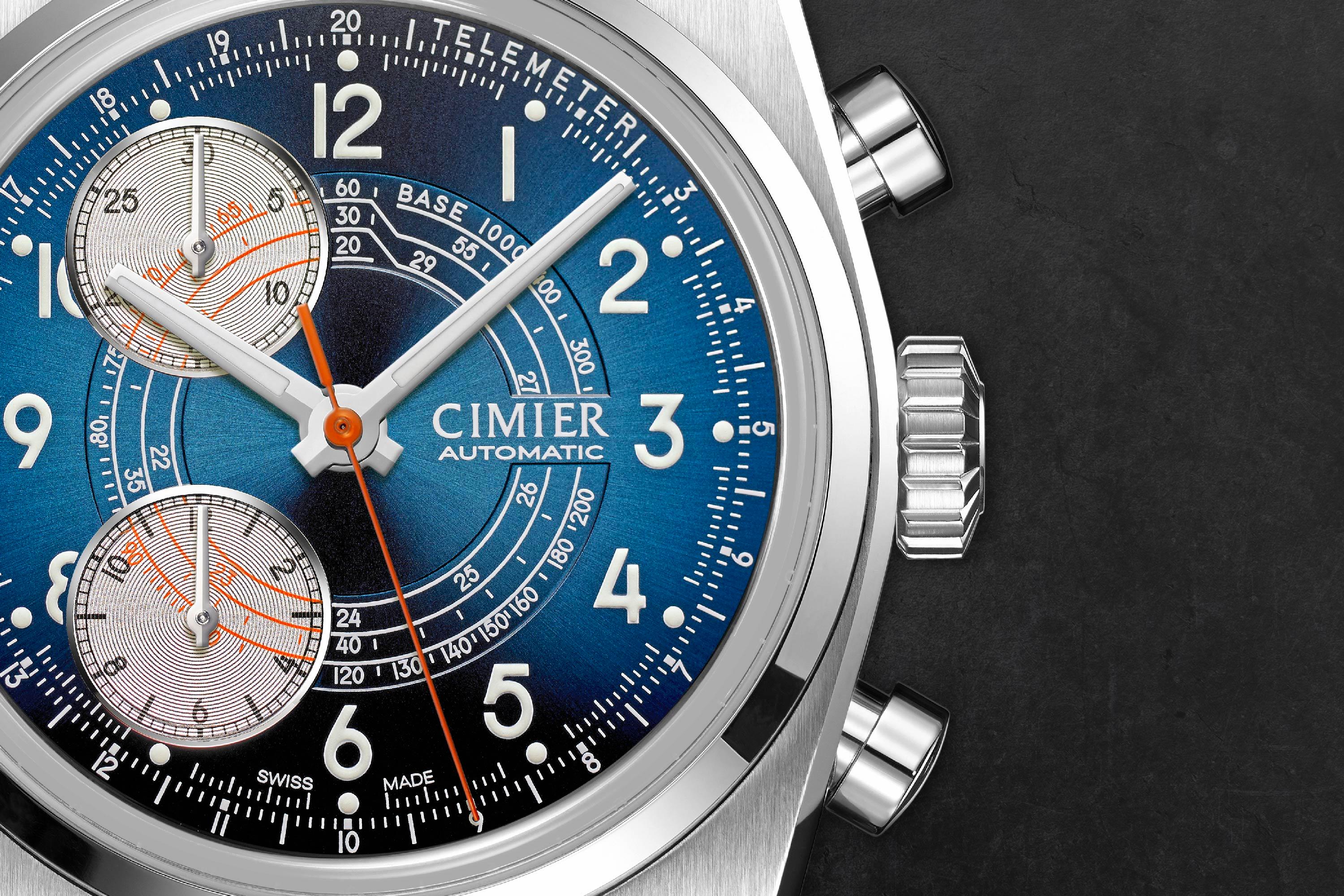 Cimier wristwatch with blue dial