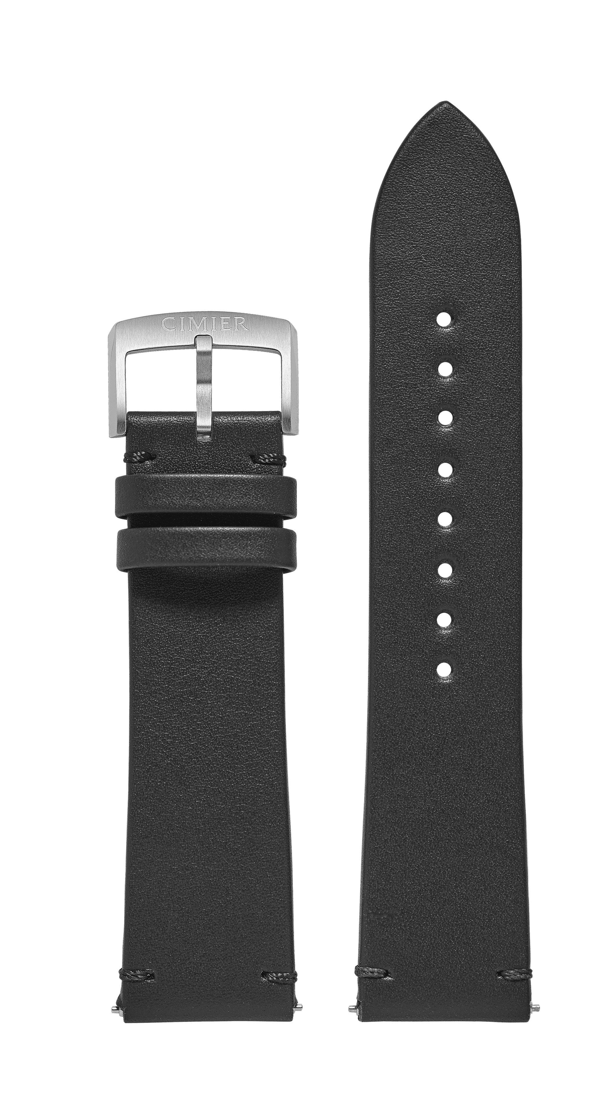 Cimier wristwatch black leather strap